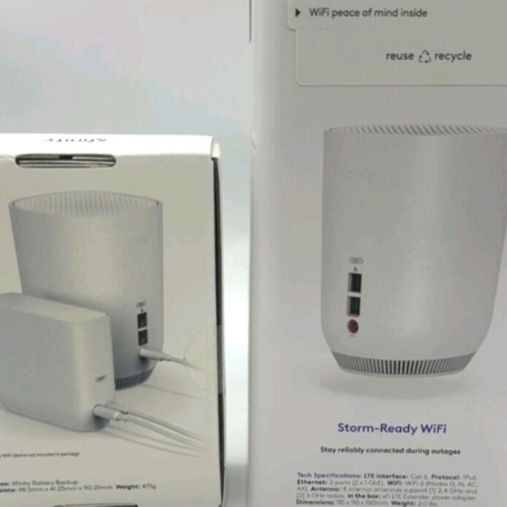 New XFinity White Storm-Ready WiFi Router Bundle With New Backup Battery - Picture 4 of 10